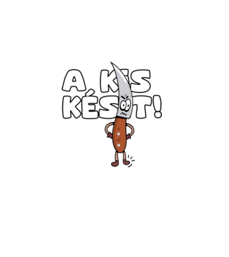 A kis késit! minta szürke pólón
