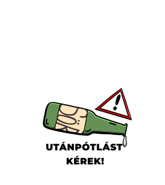 Vészhelyzet! Utánpótlást kérek! fekete alapra minta fekete pólón