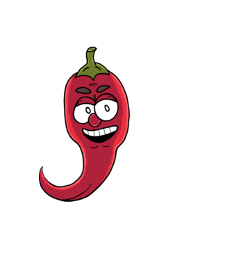 Mérges chili minta világoskék pólón