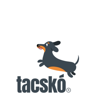 Tacskó puma paródia minta fehér pólón