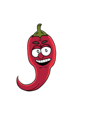 Mérges chili minta fehér pólón