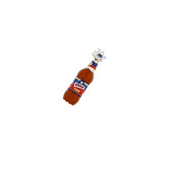 Habos babos kőbányais fekete alapra minta királykék pólón