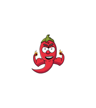 Izmos gyúrós chili minta homokszín pólón