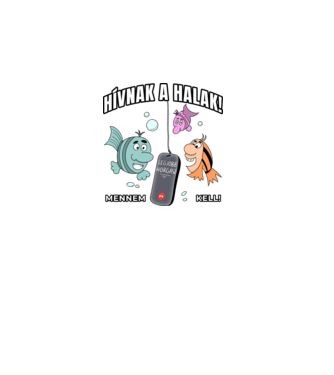 Hívnak a halak, mennem kell! minta dusty pink pólón