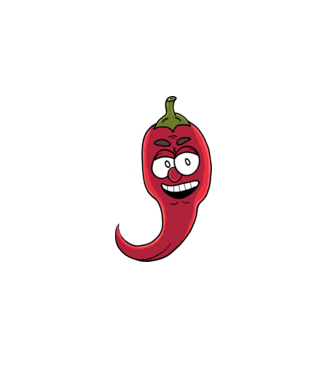 Mérges chili minta fehér pólón