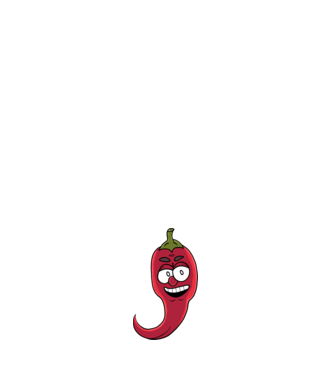 Mérges chili minta fehér pólón