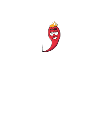 Lángoló tüzes chili minta királykék pólón