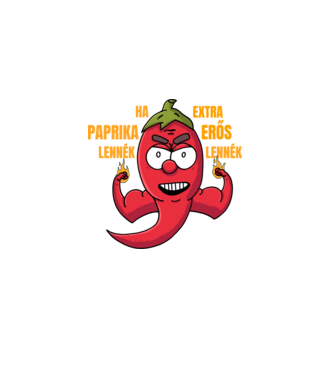 Extra erős paprika minta fekete pólón