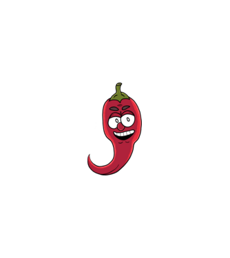 Mérges chili minta homokszín pólón