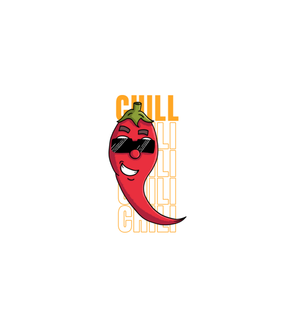 Chill Chili minta fekete pólón
