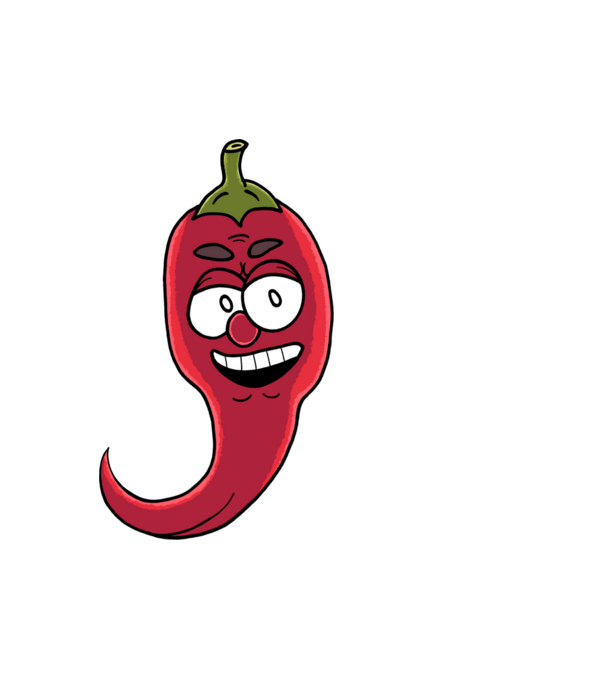 Mérges chili minta fehér pólón