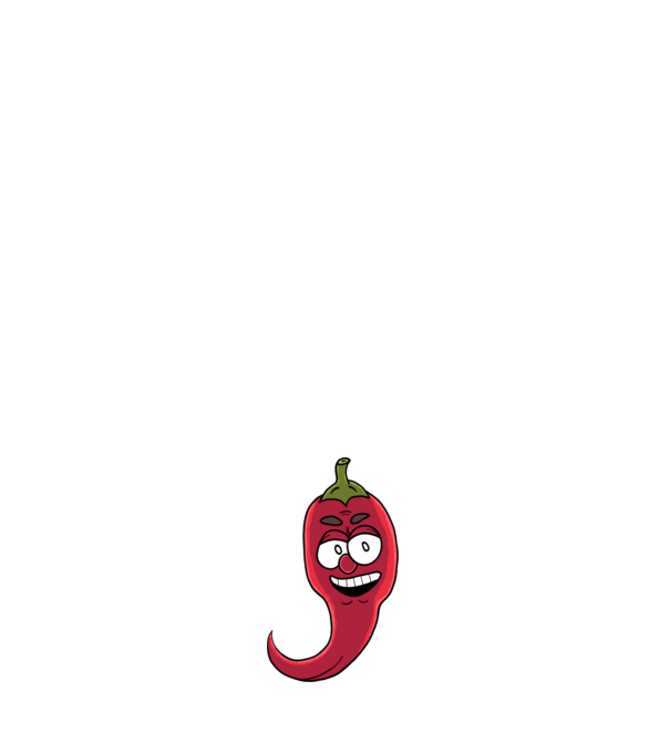 Mérges chili minta fehér pólón