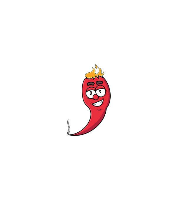 Lángoló tüzes chili minta homokszín pólón