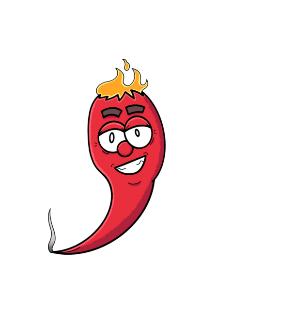 Lángoló tüzes chili minta világoskék pólón