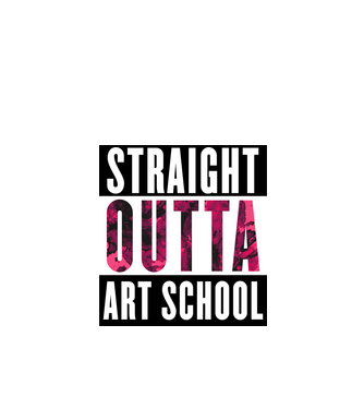 Straight Outta Art minta almazöld pólón
