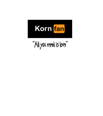 Korn fan minta szürke pólón