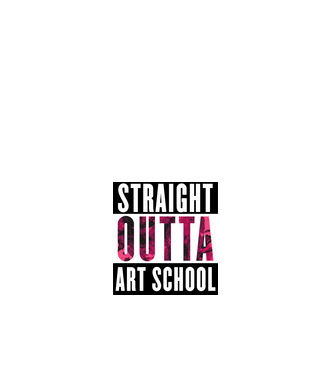 Straight Outta Art minta fehér pólón