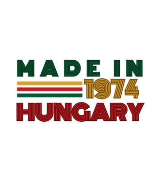 Szülinap Made in 1974  minta fehér pólón