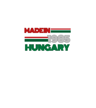 Szülinap retro 1985 piros fehér zöld minta fekete pólón