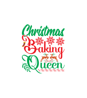 Christmas Baking Queen minta fehér pólón