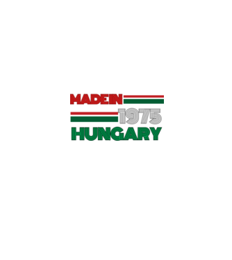 Szülinap retro 1975 piros fehér zöld minta homokszín pólón
