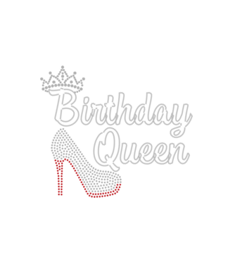 Birthday Queen minta fehér pólón