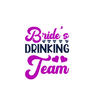 Bride's drinking team minta fehér pólón