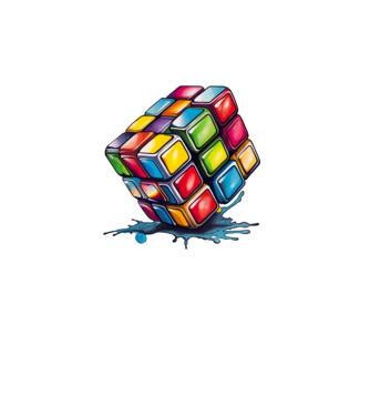 rubik kocka minta türkiz pólón