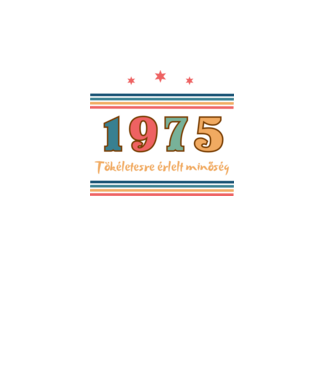 Szülinap tökéletes1975  minta fekete pólón