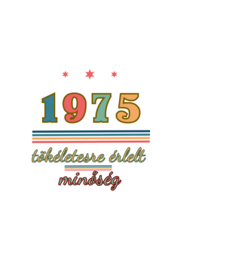 Szülinap tökéletes1975 minta sötétkék pólón