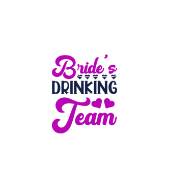 Bride's drinking team minta fehér pólón