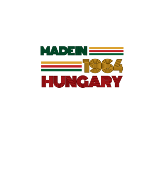 Szülinap retro 1964 effektus  minta fekete pólón