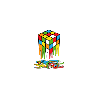 rubik kocka minta homokszín pólón