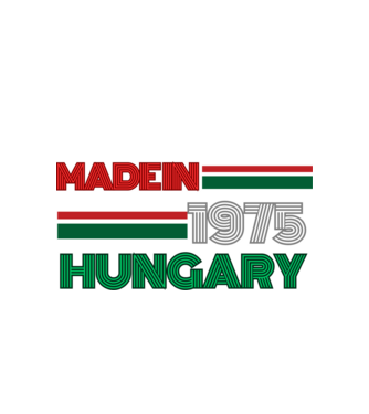 Szülinap retro 1975 piros fehér zöld minta fehér pólón