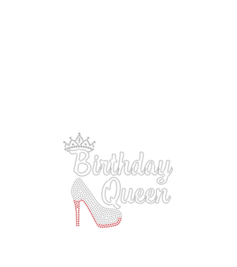 Birthday Queen minta fekete pólón