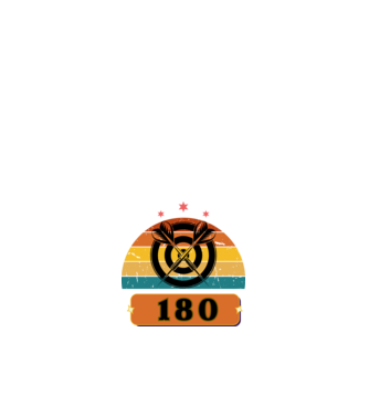 Darts 180 minta fehér pólón