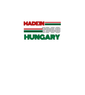 Szülinap retro 1968 piros fehér zöld minta fekete pólón
