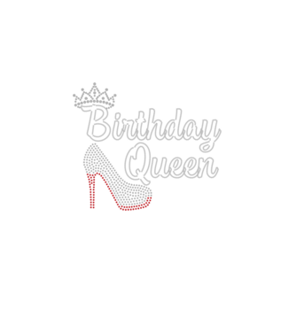 Birthday Queen minta fekete pólón