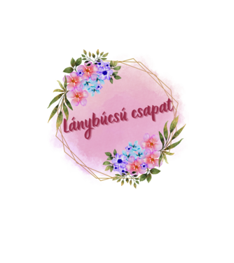 Lánybúcsú minta homokszín pólón