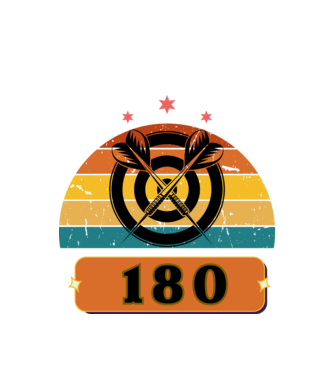 Darts 180 minta fehér pólón