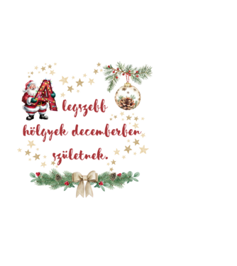 A legszebb hölgyek decemberben születnek minta fekete pólón