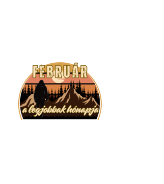Február a legjobbak hónapja  minta világoskék pólón