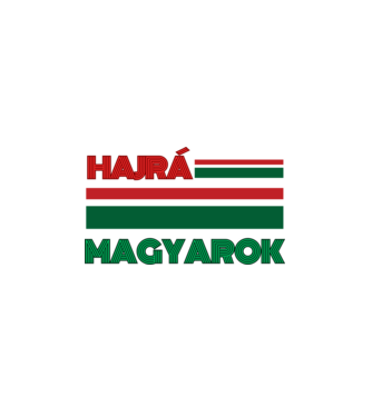 Hajrá Magyarok minta fehér pólón