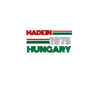Szülinap retro 1975 piros fehér zöld minta fekete pólón