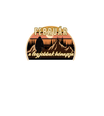 Február a legjobbak hónapja  minta szürke pólón