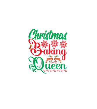 Christmas Baking Queen minta fekete pólón