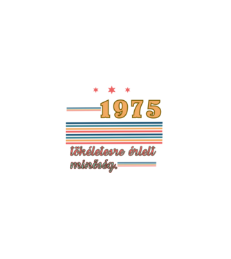 Szülinap retro 1975 minta fekete pólón