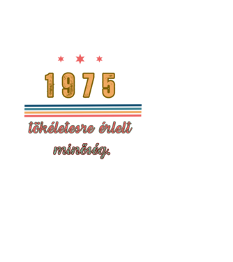 Szülinap 1975.  minta fehér pólón