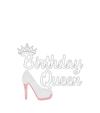 Birthday Queen minta fekete pólón
