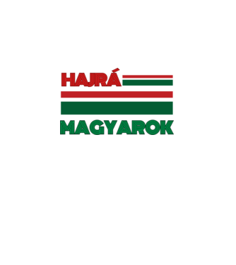 Hajrá Magyarok minta fekete pólón